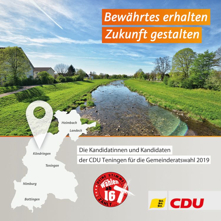 CDU-Wahlprospeckt Gemeinderatswahl
                    2019 - Seite 1