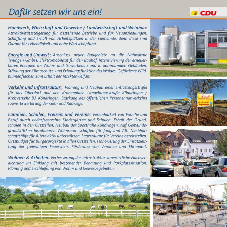 CDU-Wahlprospeckt Gemeinderatswahl
                    2019 - Seite 3
