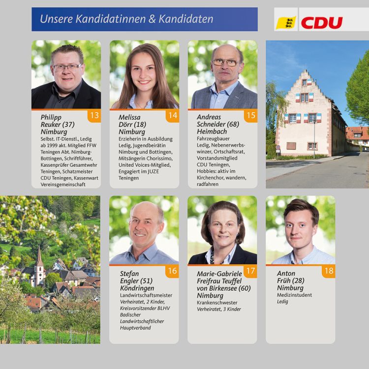 CDU-Wahlprospeckt Gemeinderatswahl
                    2019 - Seite 6