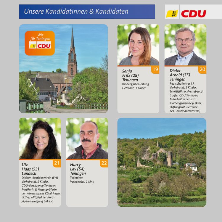 CDU-Wahlprospeckt Gemeinderatswahl
                    2019 - Seite 7